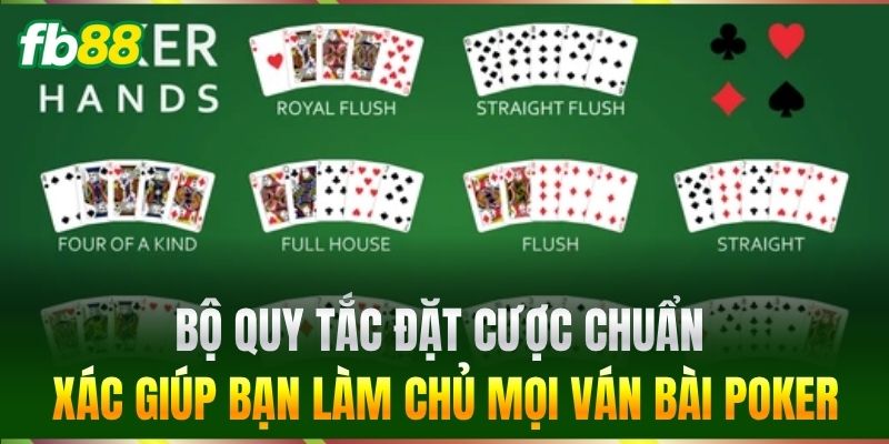Poker - Cẩm Nang Chơi Chắc Thắng Dành Cho Cược Thủ FB88 2 Bộ quy tắc đặt cược chuẩn xác giúp bạn làm chủ mọi ván bài Poker
